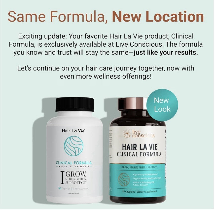 Hair La Vie Live Conscious Clinical Formula Hair Growth for Women & Men 90 Caps