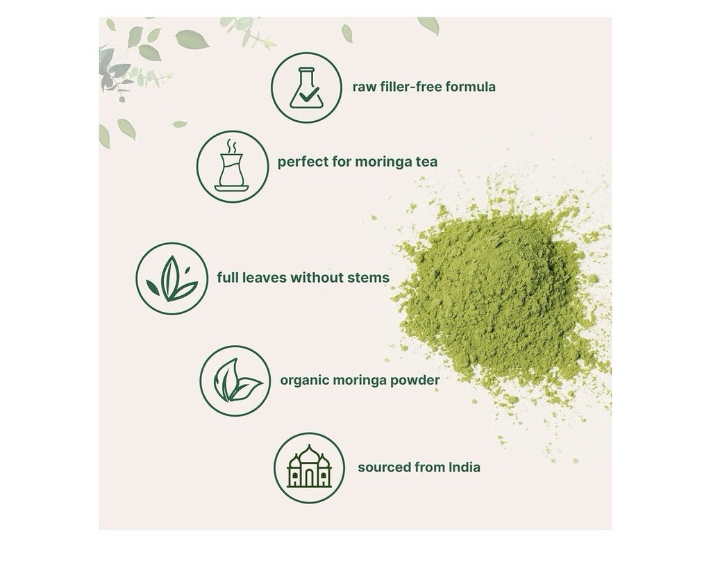 Micro Ingredients Moringa Oleifera Powder Organic Pure Leaves Without Stems 1 Ib