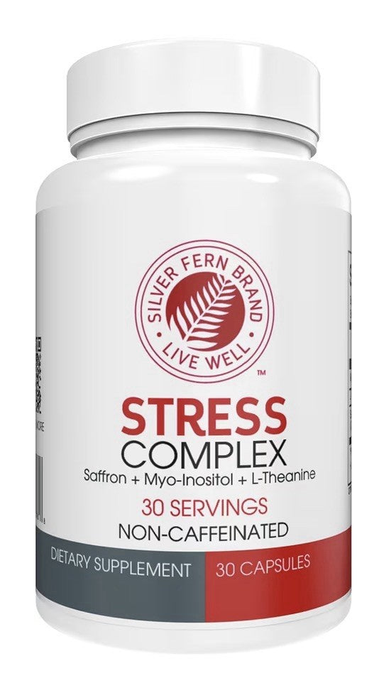 Silver Fern Stress Complex Supplement No Caffeine Sleep Mood Worry Support 2Pack