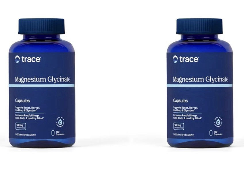 2 Pack Trace Minerals Magnesium Glycinate Gentle Healthy Bones Nerve Mind Sleep