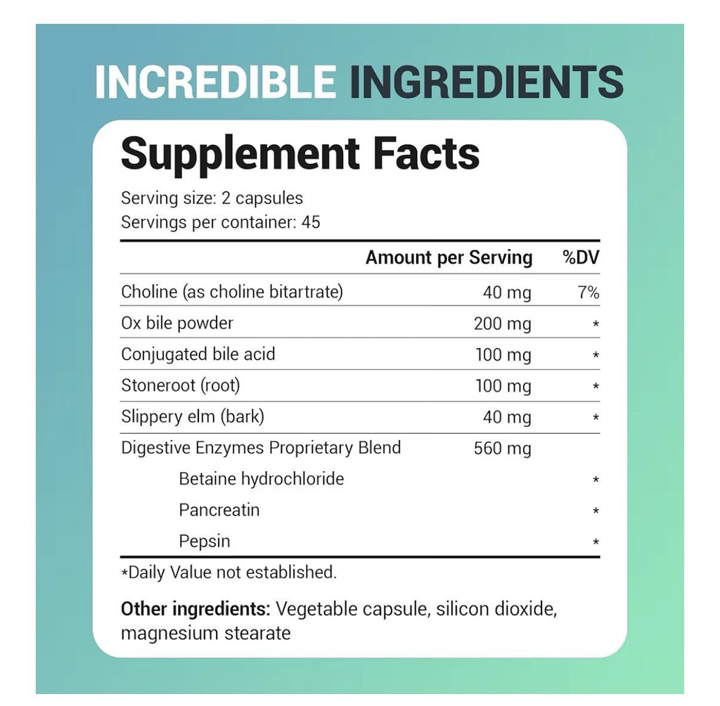 Dr. Berg Gallbladder Formula Extra Strength 90 Capsules Dietary Supplement