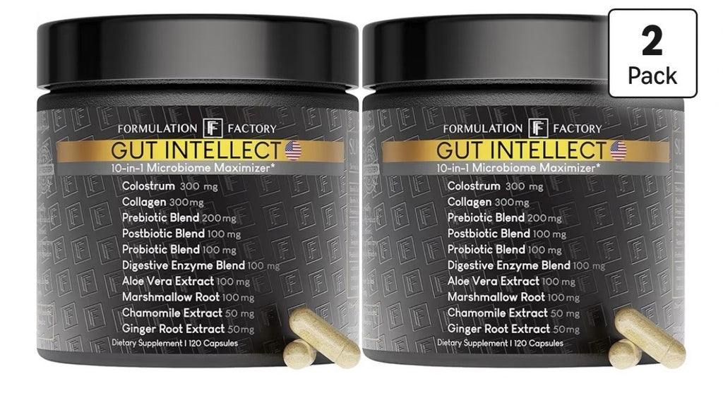 2 Pack Formulation Factory Gut Intellect 10-in-1 Microbiome Maximizer Supplement