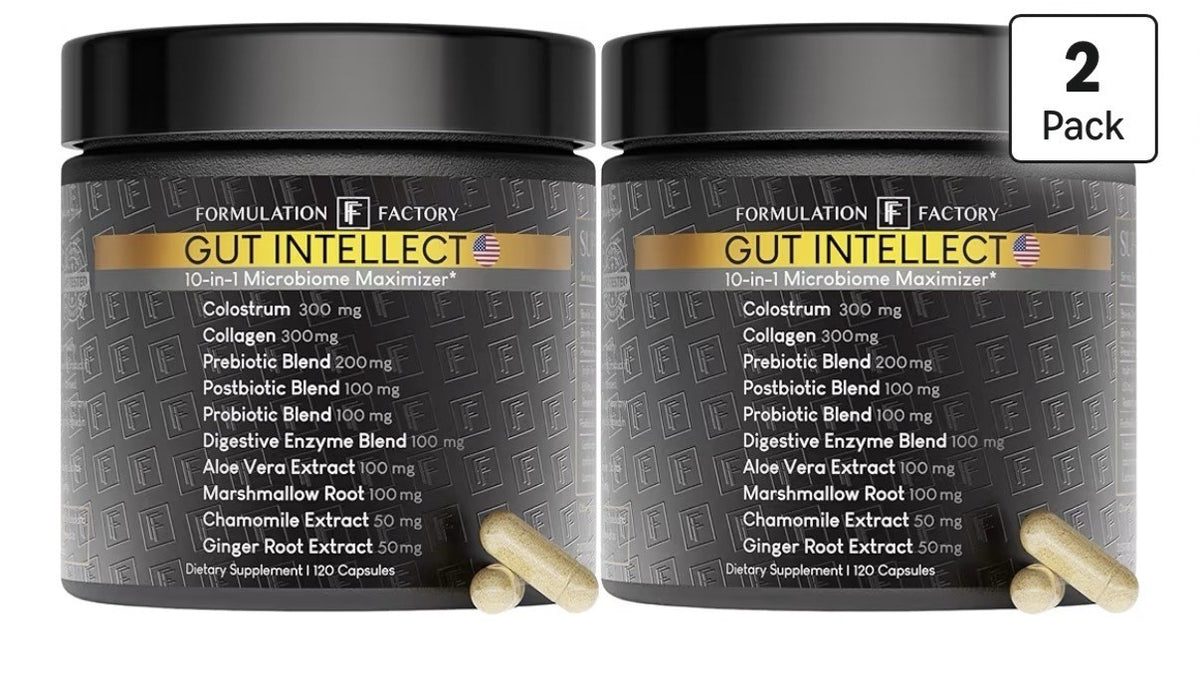 2 Pack Formulation Factory Gut Intellect 10-in-1 Microbiome Maximizer Supplement