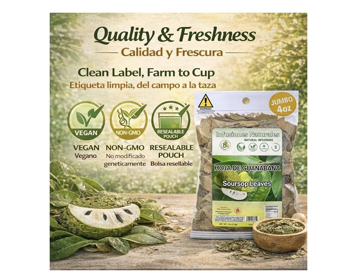 B-Experts Hojas De Guanabana Soursop Leaves Tea 100% Natural 4 oz