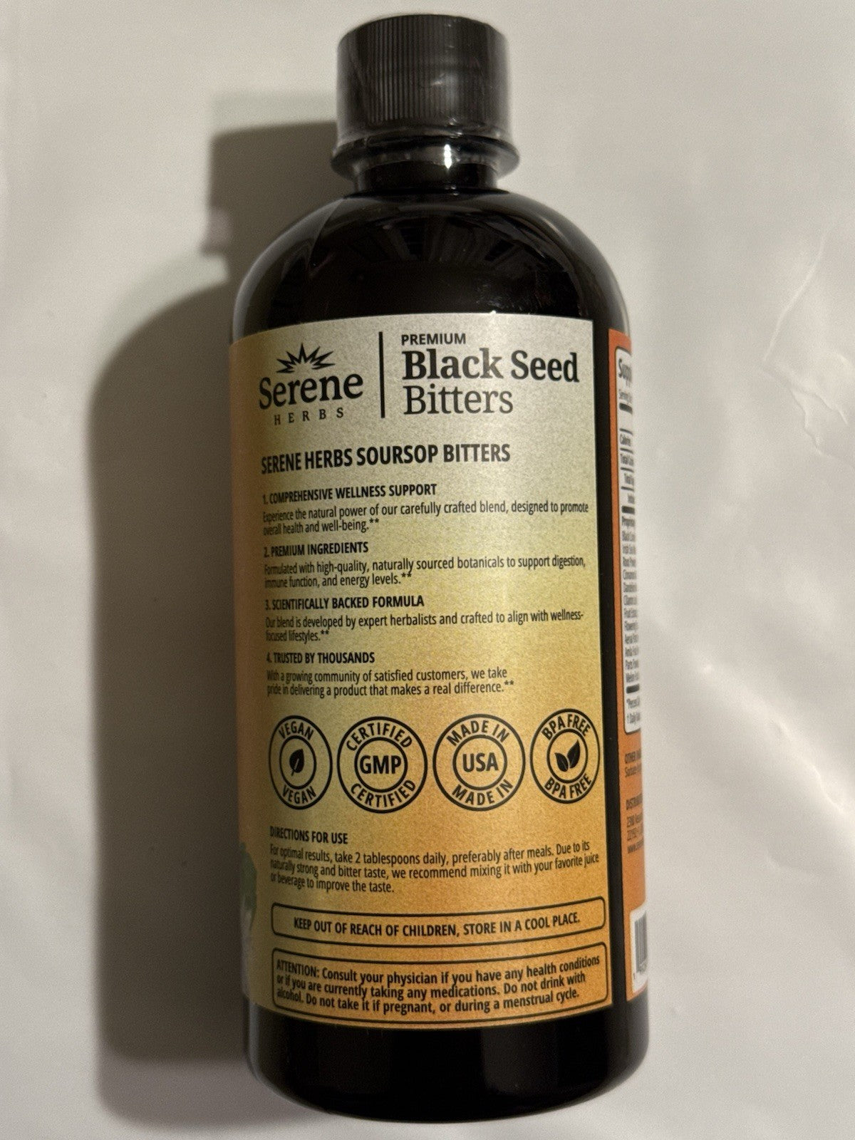 Serene HERBS Soursop Bitters & Black Seed Bitters Bundle Detox And Cleanse