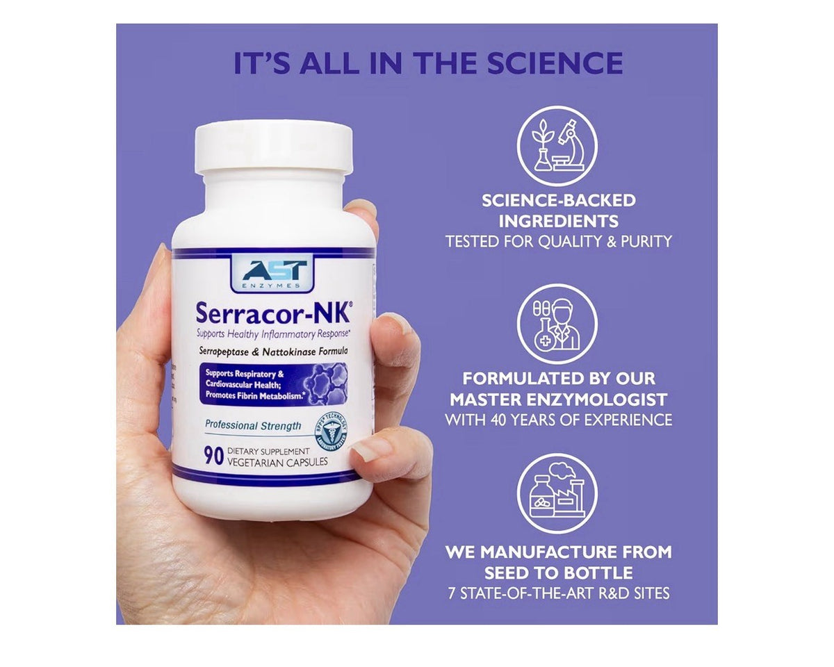 AST Enzymes Serracor-NK Circulatory and Respiratory Inflammatory Response 300cap