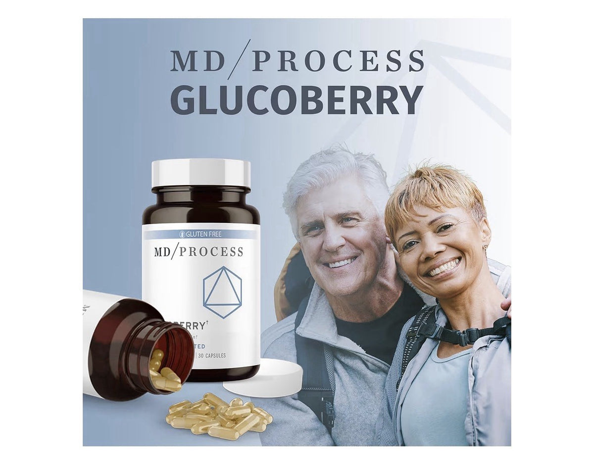 3Pack MD Process GlucoBerry Maqui Berry Chromium Picolinate Blood Health Support