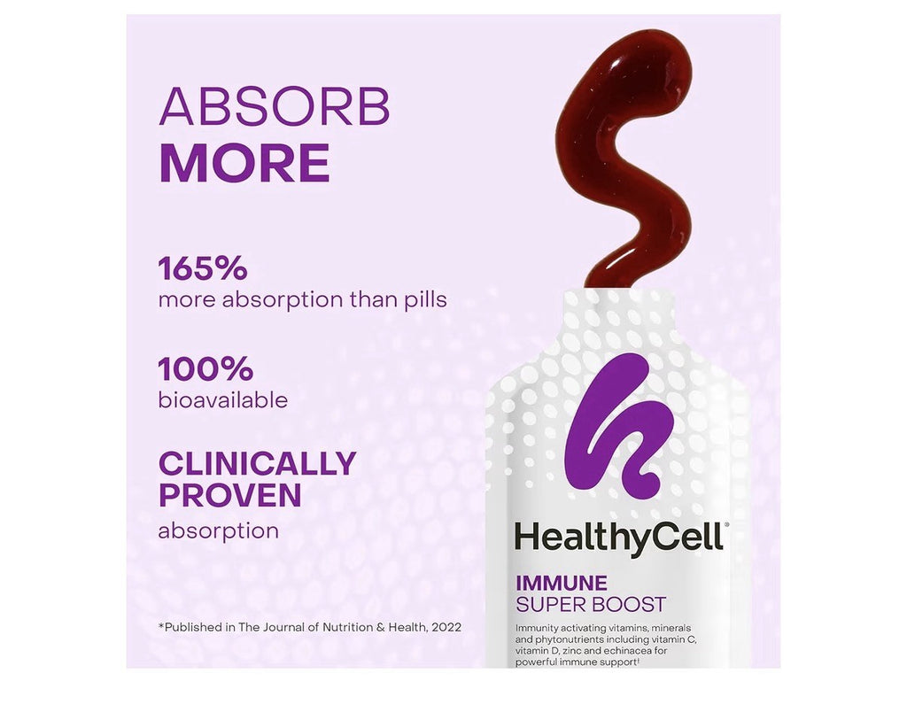 Healthycell Immune Support Gel Super Boost Daily Liquid Supplement 14 Gel Pack