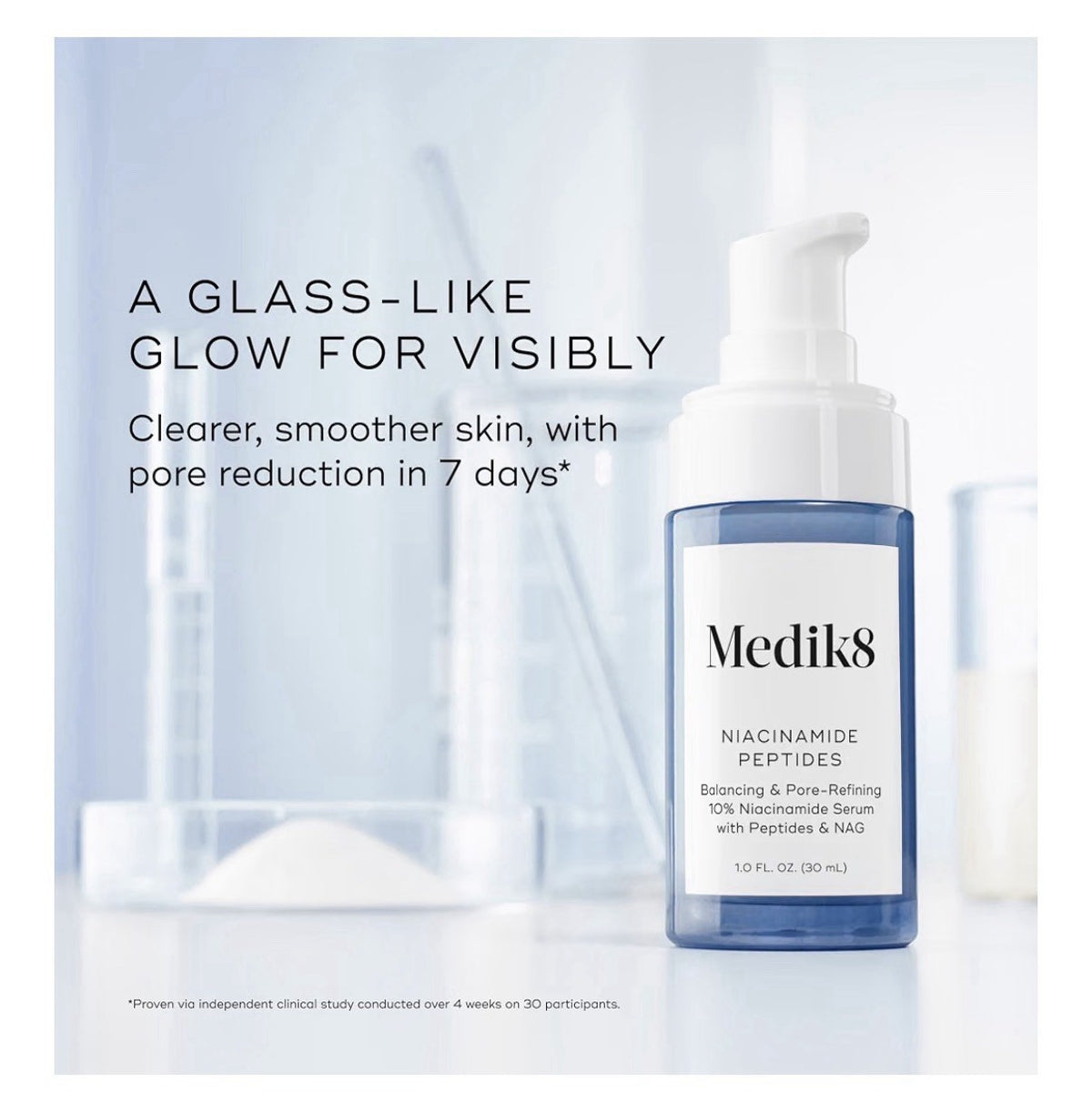 Medik8 Niacinamide Peptides Balancing Pore-Refining Serum Face Visibly Clear 1oz