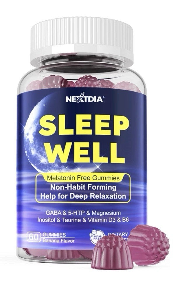 Nextdia Sleep Well MelatoninFree Adult Sleep Magnesium Glycinate 60 Gummies