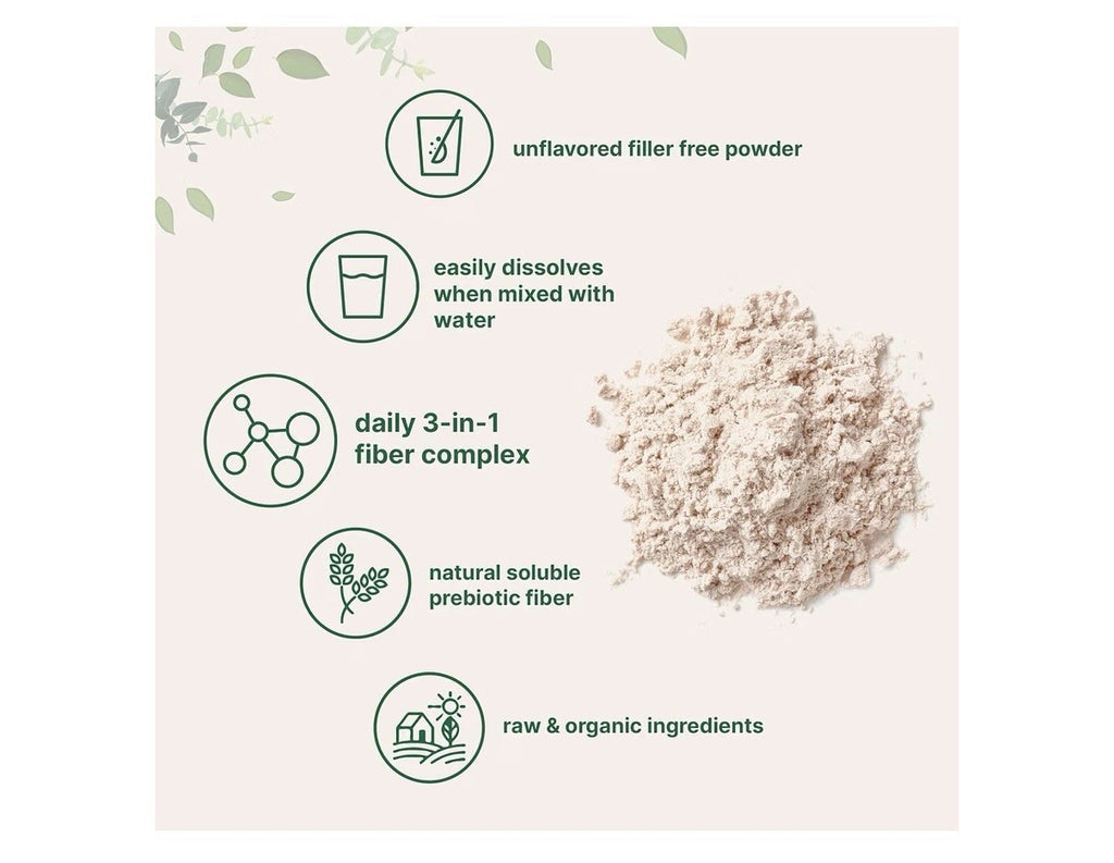 Micro Ingredients Triple Fiber Powder Organic Insulin+acacia +psyllium husk 2lb
