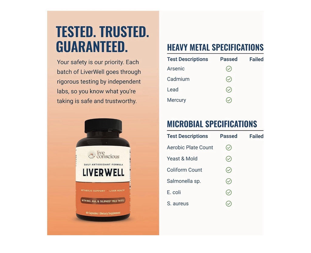 Live Conscious LiverWell Liver Metabolic Support Liver Health Cleanse 60capsules