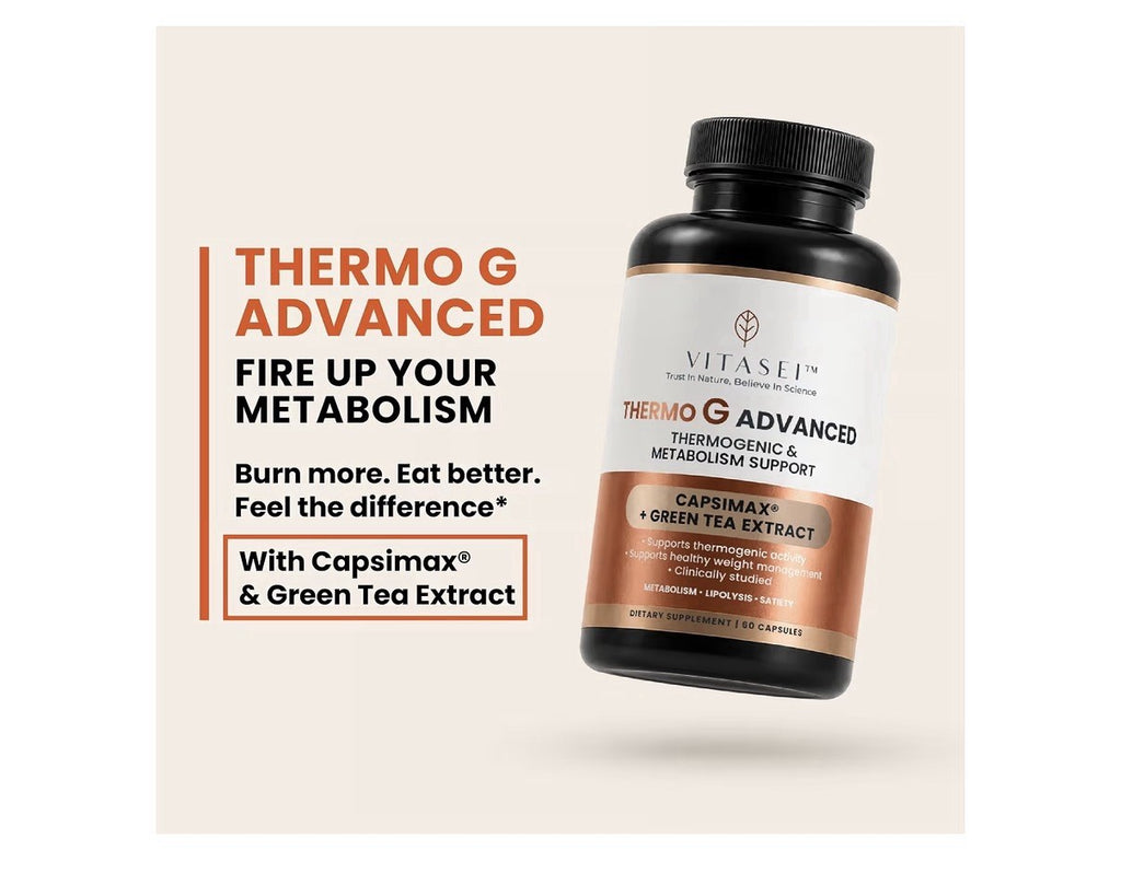 VITASEI Thermo G Advanced Thermogenic & Metabolism Support With Capsimax 60 Caps