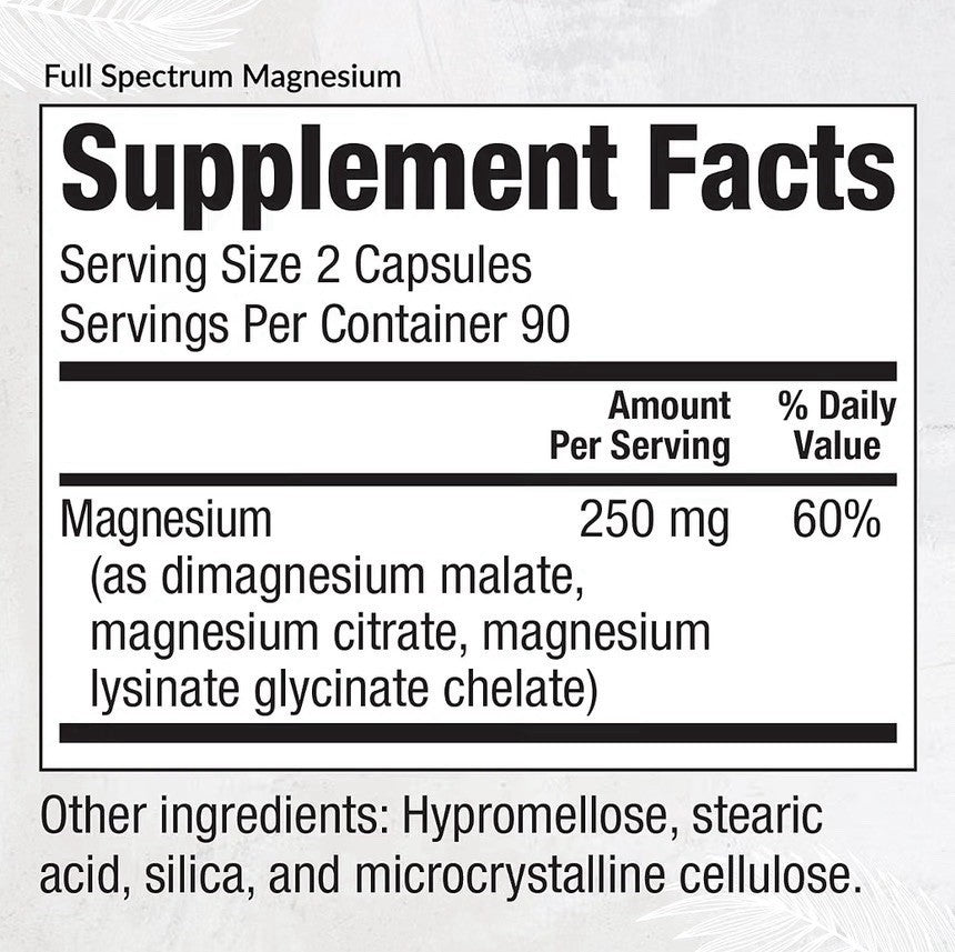 EquiLife Wellness Full Spectrum Magnesium Relaxation Clarity Mood 180 Capsules