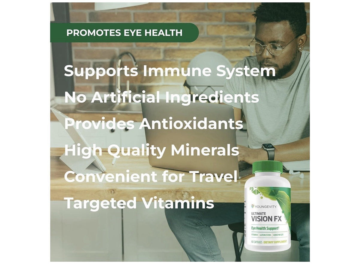 Youngevity Ultimate Vision FX Eye Health Support Vitamin & Minerals Blend 60caps