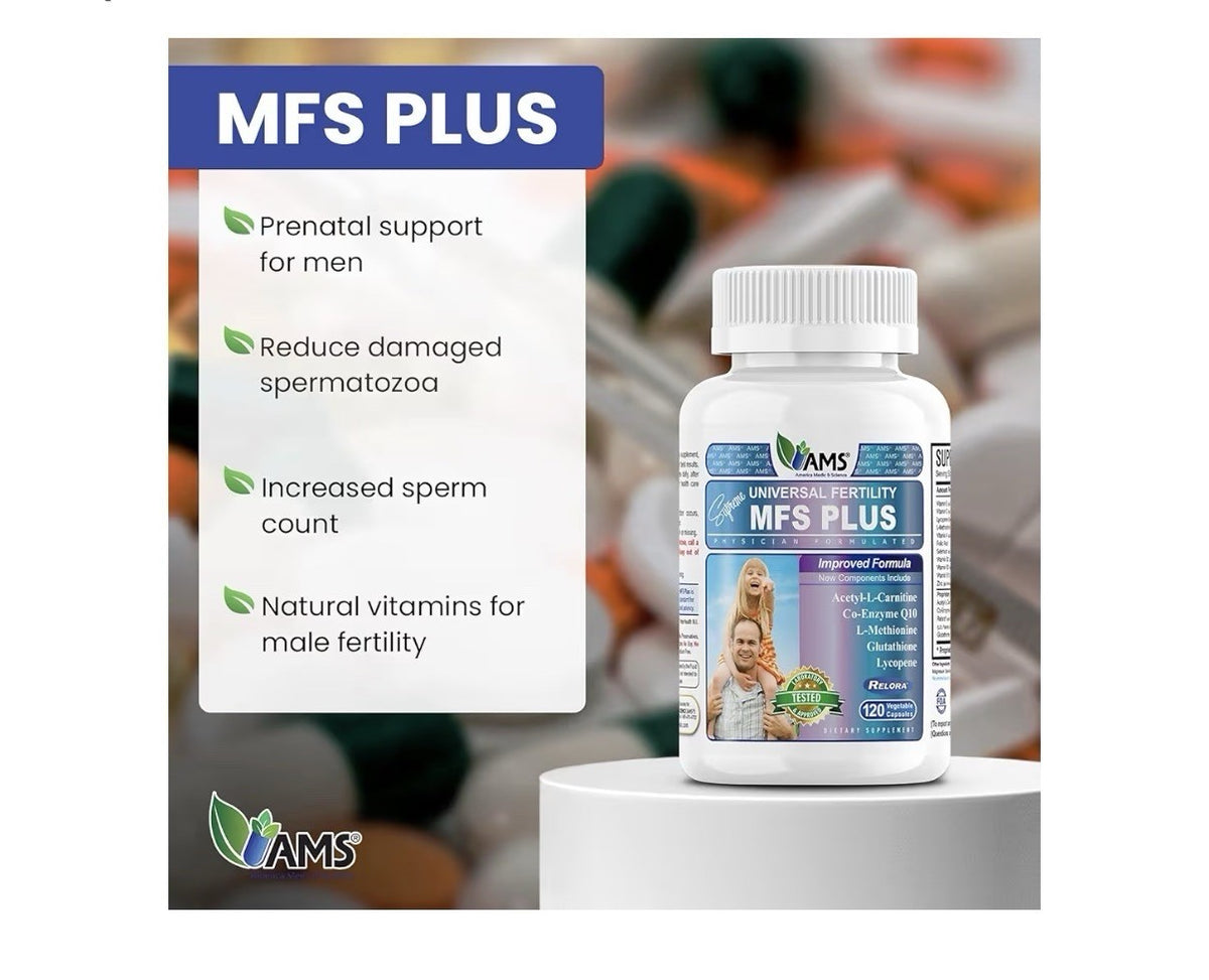 America Medic & Science MFS Plus Fertility Supplement for Men Sperm Booster 60ca
