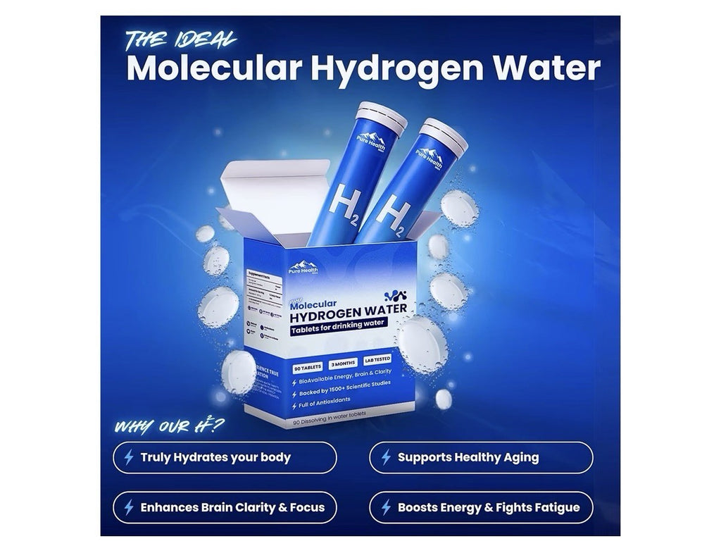 Pure Health Max Hydrogen Water Tablets for Drinking Water H2 Molecular 90Tablets