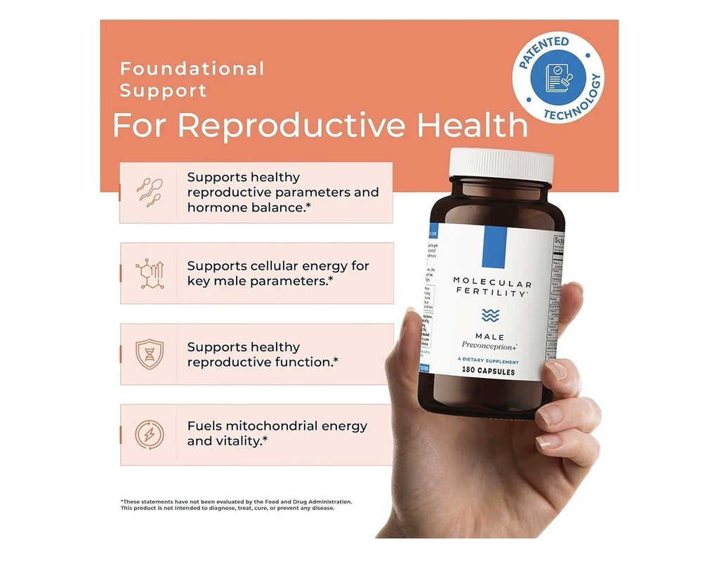 Molecular Fertility Male Preconception + Fertility Supplements For Men 180 Caps