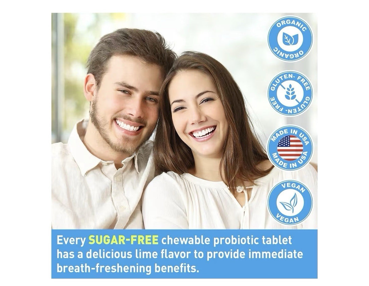 Mswkeou Oral Probiotics for Mouth Bad Breath for Adults 11 Billion CFU 60Lozenge