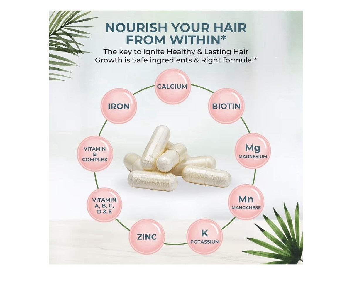 Vital Nutritive Vital Hair Complex Hair Skin Nails Health for Women & Men 60caps