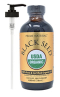 PRIME NATURAL Black Seed Oil Organic Cold Pressed Unrefined 16oz Nigella Sativa