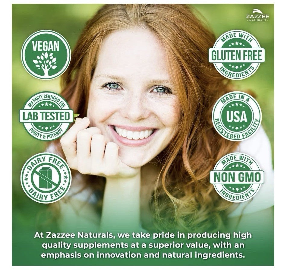Zazzee Lion's Mane 30% Beta Glucans Supports Cognitive Function 2 Month Supply