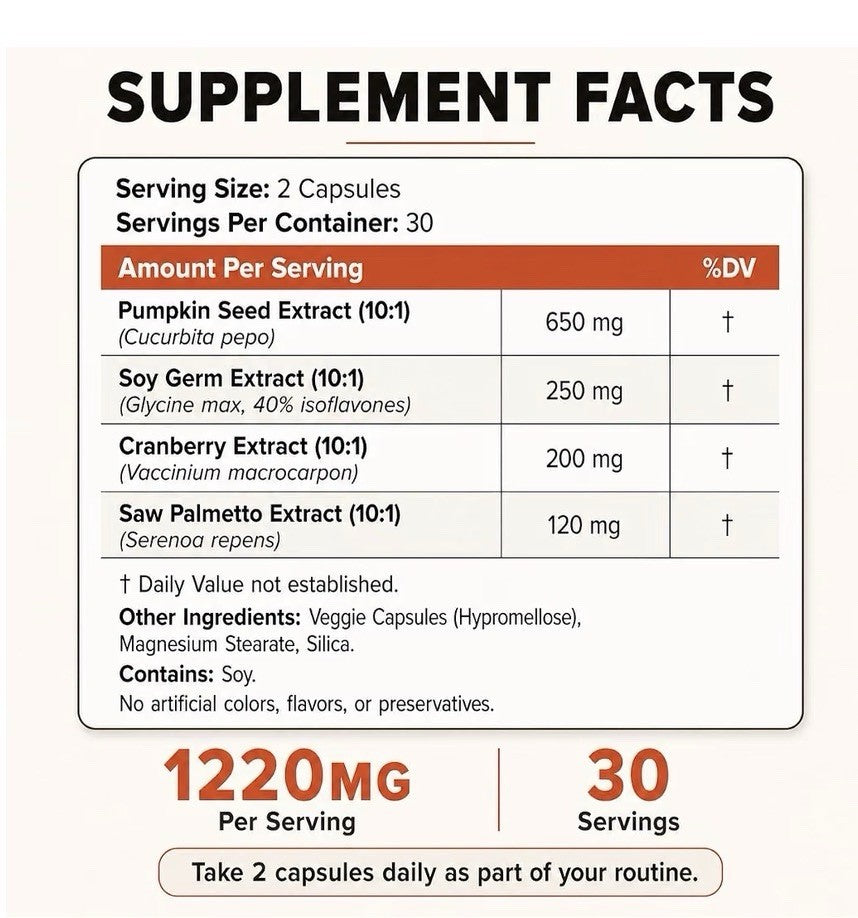 Happee Bladder Command Control & Support For Women & Men 60 Capsules