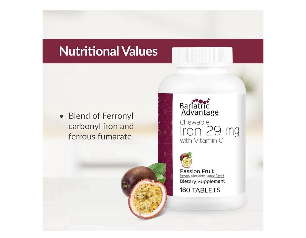 Bariatric Advantage Chewable Iron 29 mg for Bariatric Surgery Patients 180Tablet