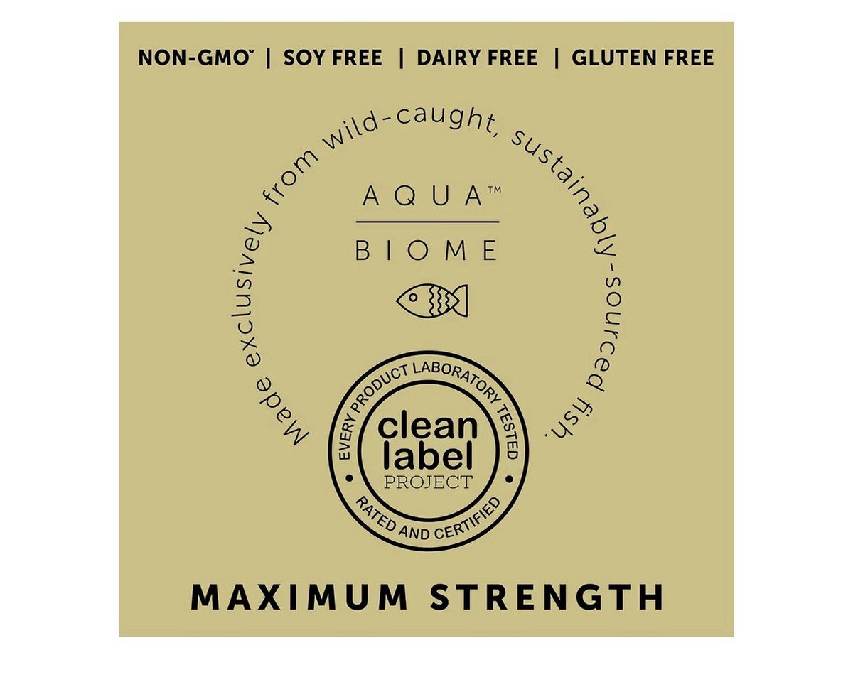 Aqua Biome Omega 3 Fish Oil Maximum Strength Triglyceride Form DPA EPA DHA 60sg