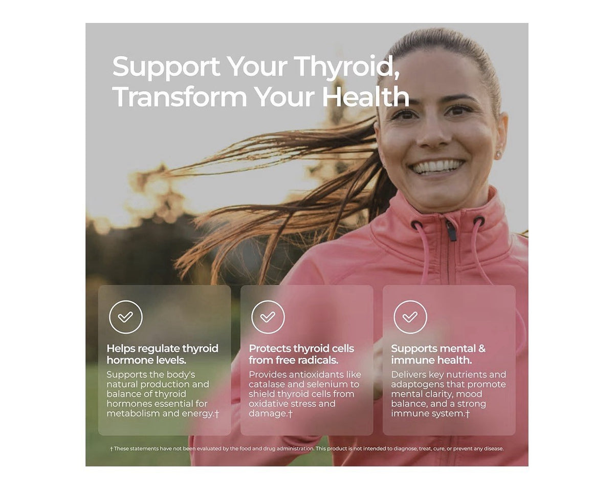 Livingood Daily Thyroid Support Supplement 16-in-1 Wellness Blend 60 Capsules