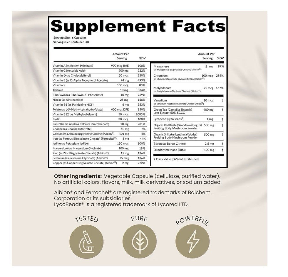 2 Packs HPD Rx ONE Immunity Boost Multivitamin Supplements for Women And Men