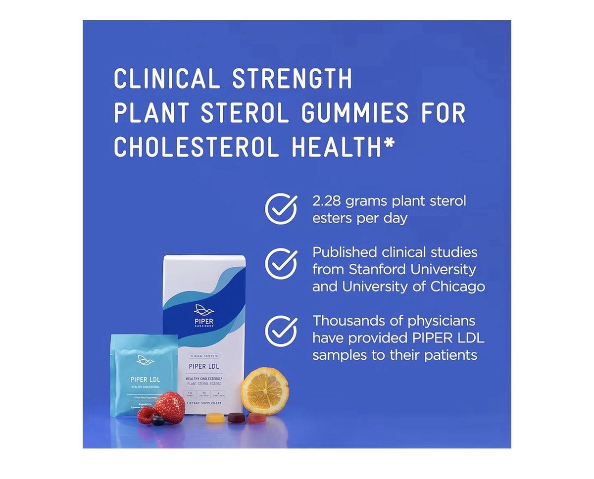 Piper Biosciences Plant Sterols Healthy Cholesterol Gummy Supplement 2 Pack