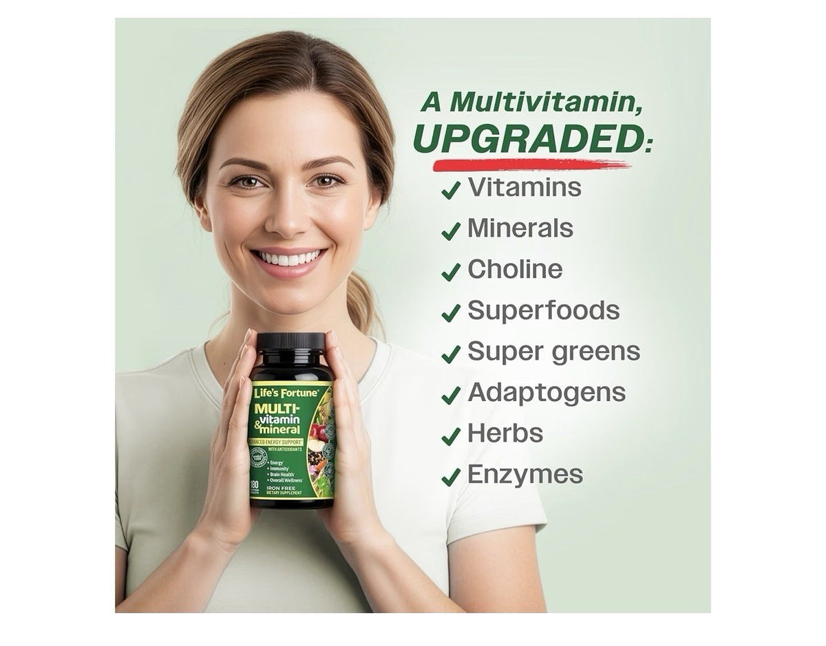2Pack Life's Fortune Multivitamin Mineral Energy Immunity Brain Overall Wellness