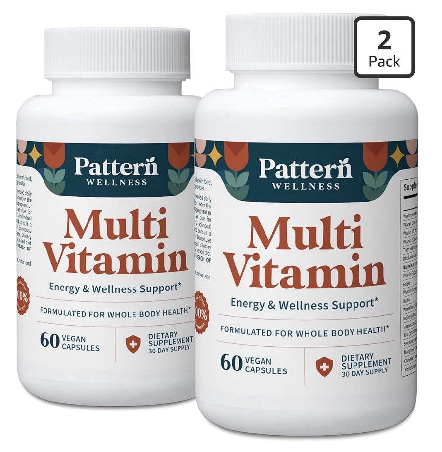 2 Pack Pattern Wellness Multivitamin Energy & Wellness Support for Women & Men
