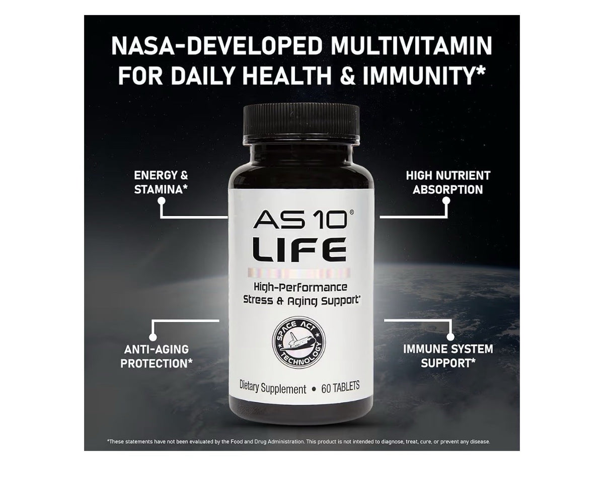 Nugevity AS 10 Life Stress Aging Immune Support and Anti Aging Supplement 60Tabs