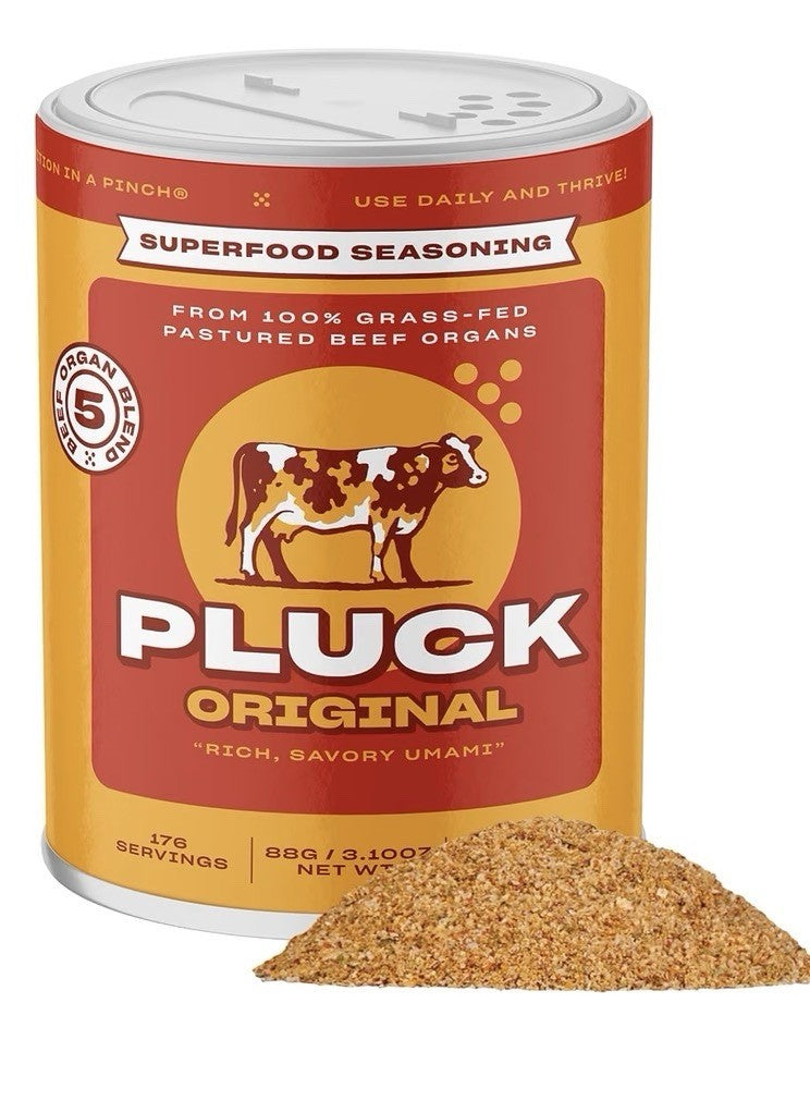 Pluck Original Organ Meat Blend Seasoning Grass-Fed Pastured Beef Organs 176serv
