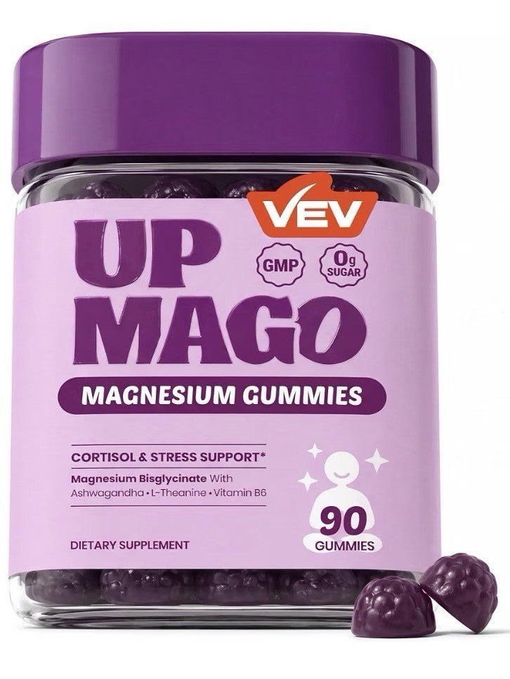 VEV UPMAGO Magnesium Gummies Cortisol & Stress Support For Adults 90 Gummies