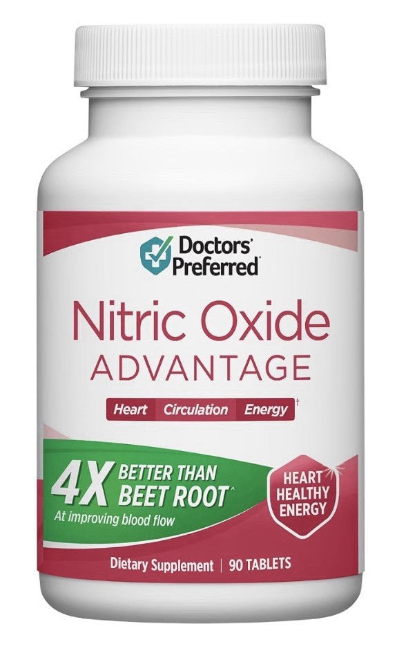 DOCTORS' PREFERRED Nitric Oxide Advantage Heart Circulation Energy 90 Tablets