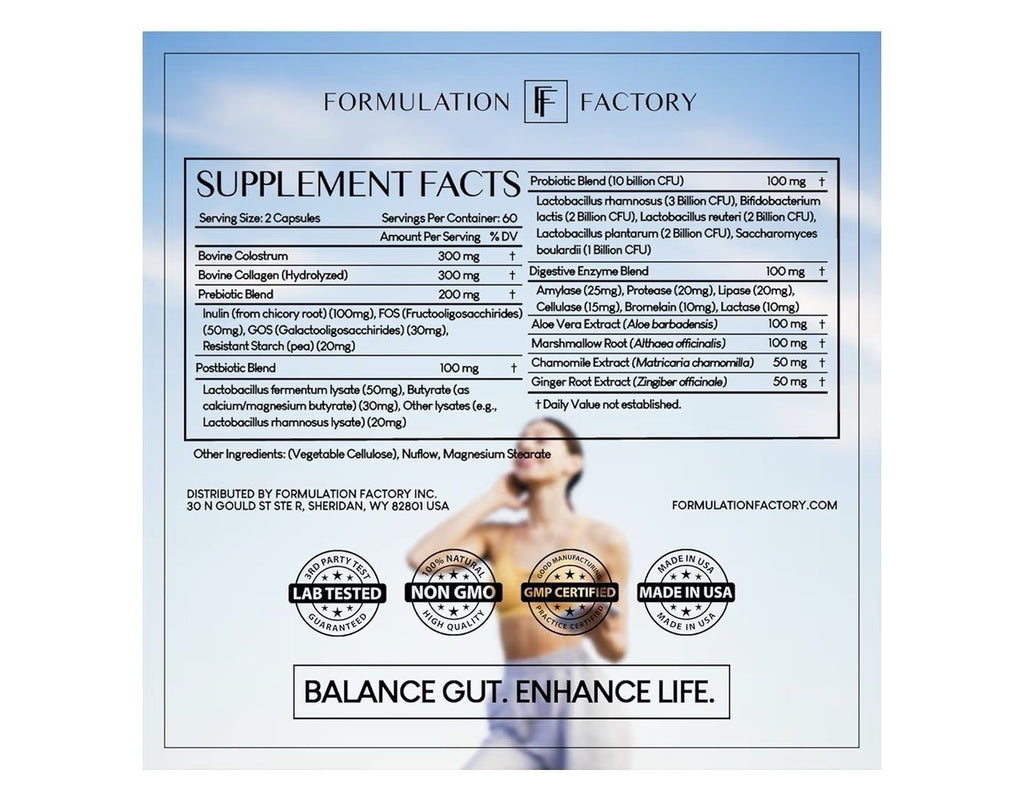 2 Pack Formulation Factory Gut Intellect 10-in-1 Microbiome Maximizer Supplement