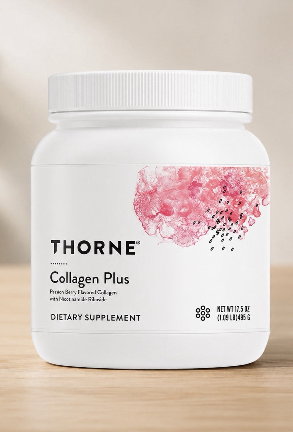 THORNE Collagen Plus Collagen Peptides Powder With Nicotinamide Riboside 17.5oz