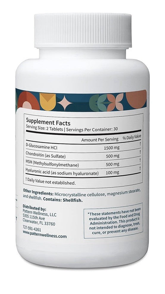 Pattern Wellness Glucosamine Chondroitin Complex Joint Cartilage Support 60 Tabs