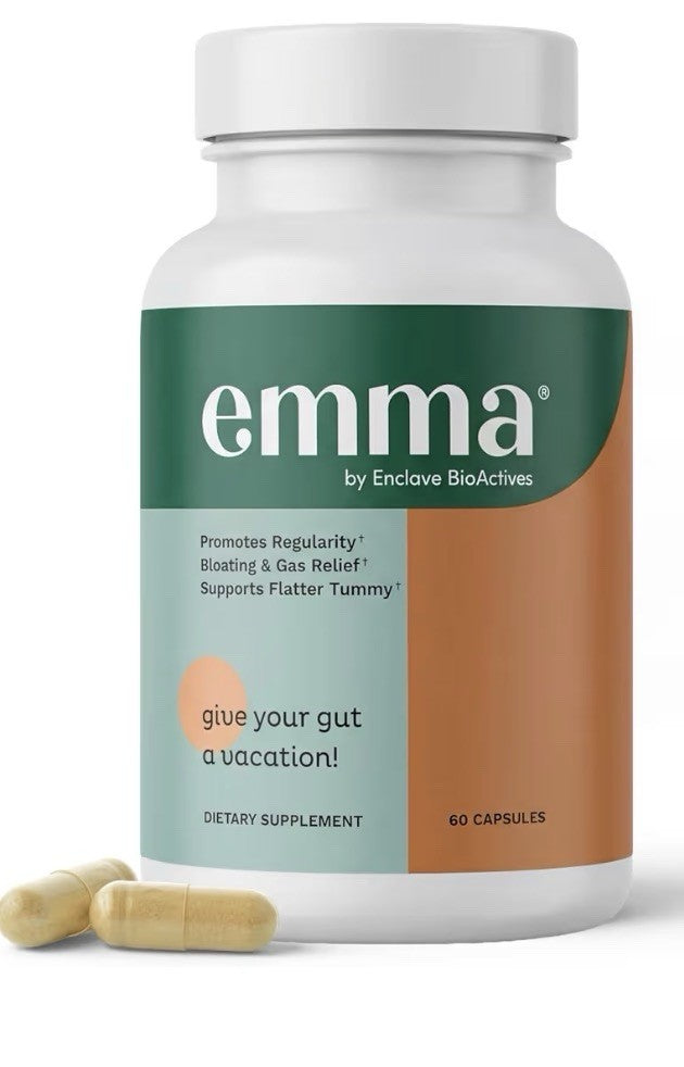 4 Pack Emma Bloating & Gas Relief Supports Flatter Tummy by Enclave BioActives