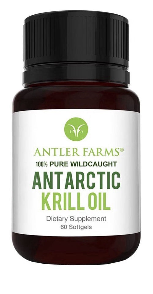 2 Pack Antler Farms Antarctic Krill Oil 100% Pure Wild Caught Omega 3 EPA DHA