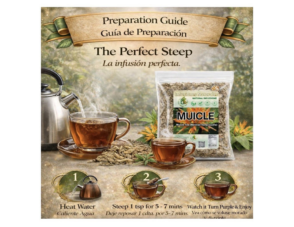 B-Experts Muicle Herbal Tea Mexican Honeysuckle 4 oz Loose Leaf Natural