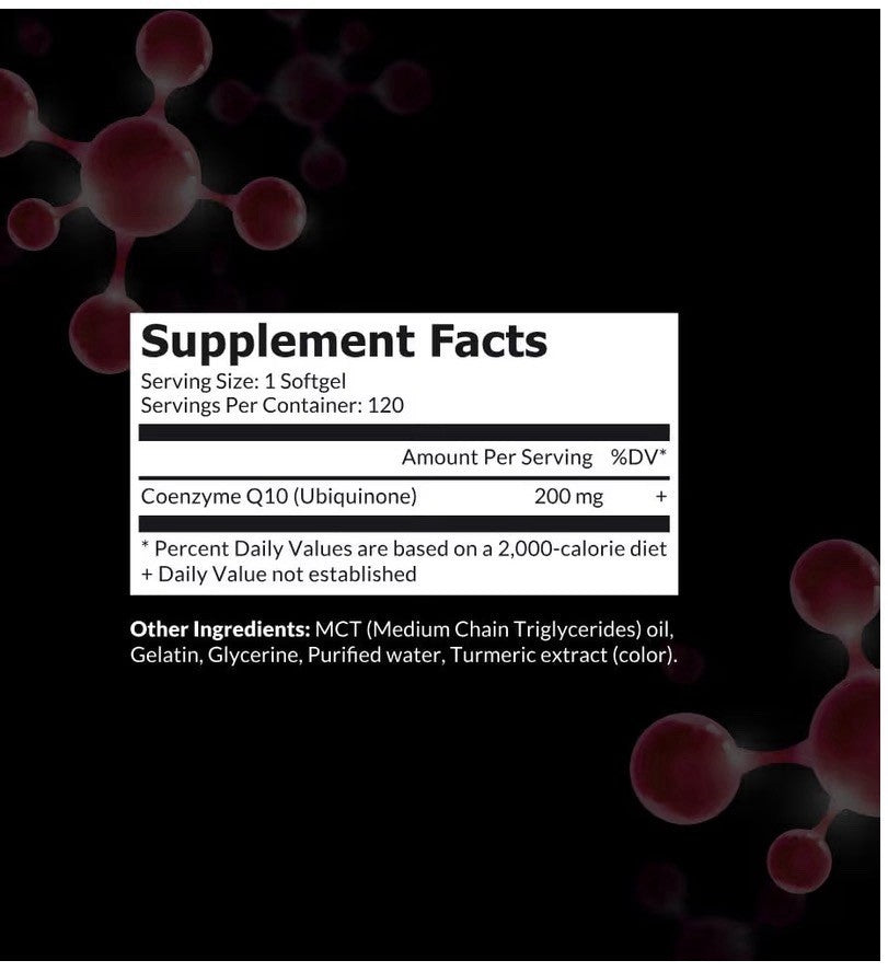 Intelligent Labs CoQ10 Ubiquinone 200mg with MCT Oil Heart Health 4 month supply