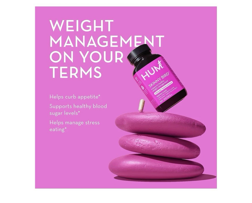 HUM Skinny Bird Healthy Weight Management Support Women Green Tea Extract 90caps