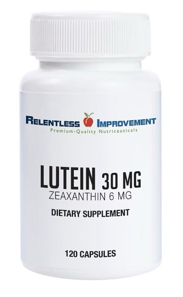 Relentless Improvement Lutein 30mg Plus 6mg Zeaxanthin Eye Health 120 Capsules