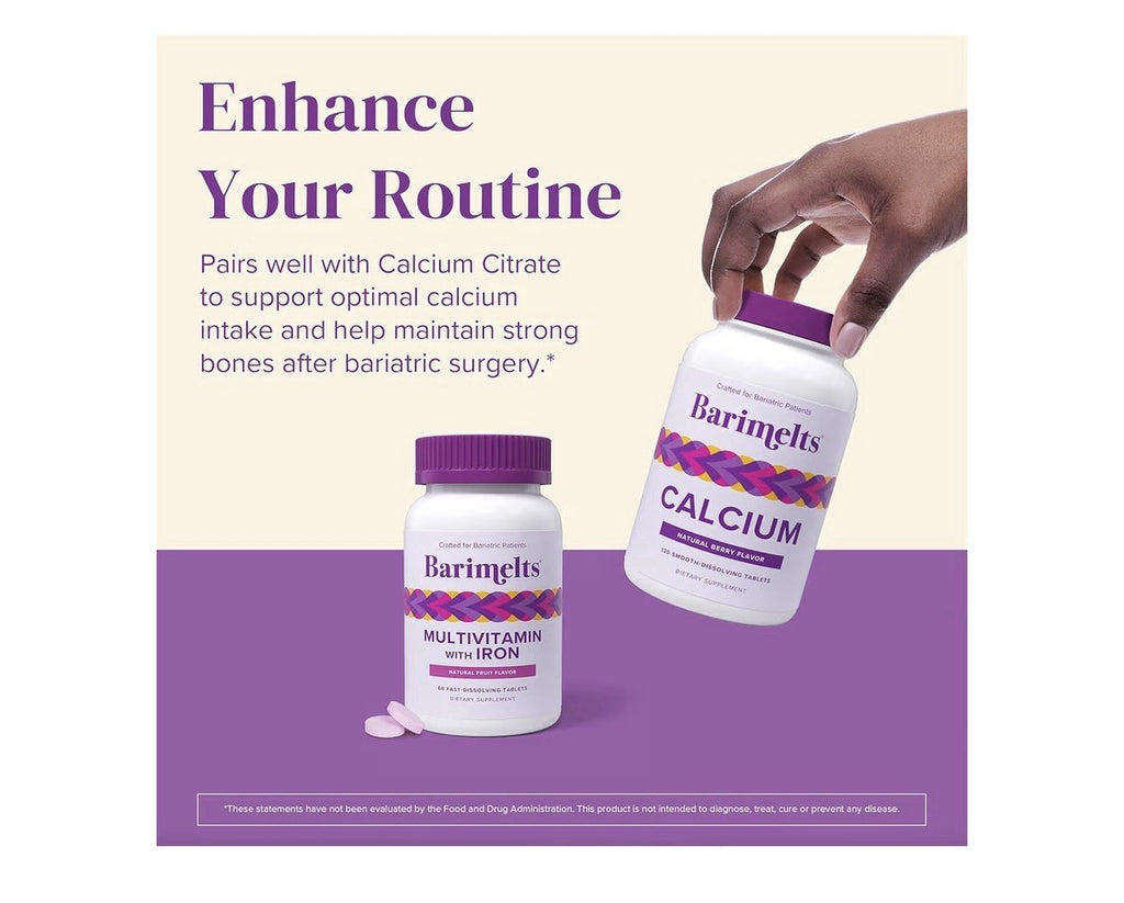 2pack BariMelts Multivitamin with Iron Bariatric Vitamins for Women Fruit Tablet