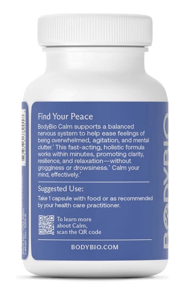 BodyBio Calm Adaptogenic Stress Support Daily Stress Relief Blend Manual Clarity