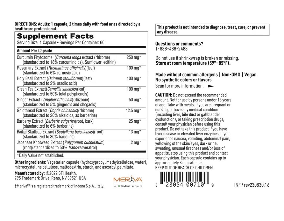 SFI Health Inflathera Advanced Botanical Formula Inflammation Response 60Capsule